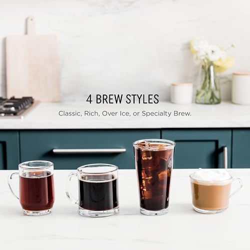 Ninja Pod & Grounds Specialty Single Serve Coffee Maker  K Cup Pod Compatible  Brews Grounds  Compact Design  Built In Milk Frother  56 oz  Reservoir  6 oz  Cup to 24 oz  Mug Sizes  Stone  PB051ST