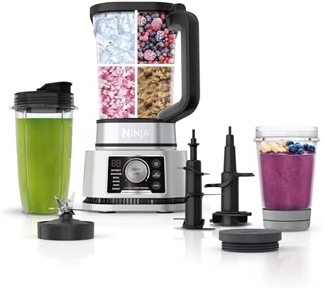 Ninja Professional Blender   Smoothie Blending  Drink Mixer  Grinder  Ice Crusher  Frozen Fruit Blending   1000W Power  Total Crushing Technology  XL 72 oz  Pitcher   Black & Grey   BL610
