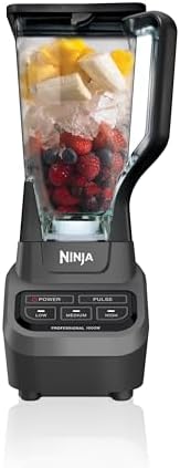 Ninja Professional Blender   Smoothie Blending  Drink Mixer  Grinder  Ice Crusher  Frozen Fruit Blending   1000W Power  Total Crushing Technology  XL 72 oz  Pitcher   Black & Grey   BL610
