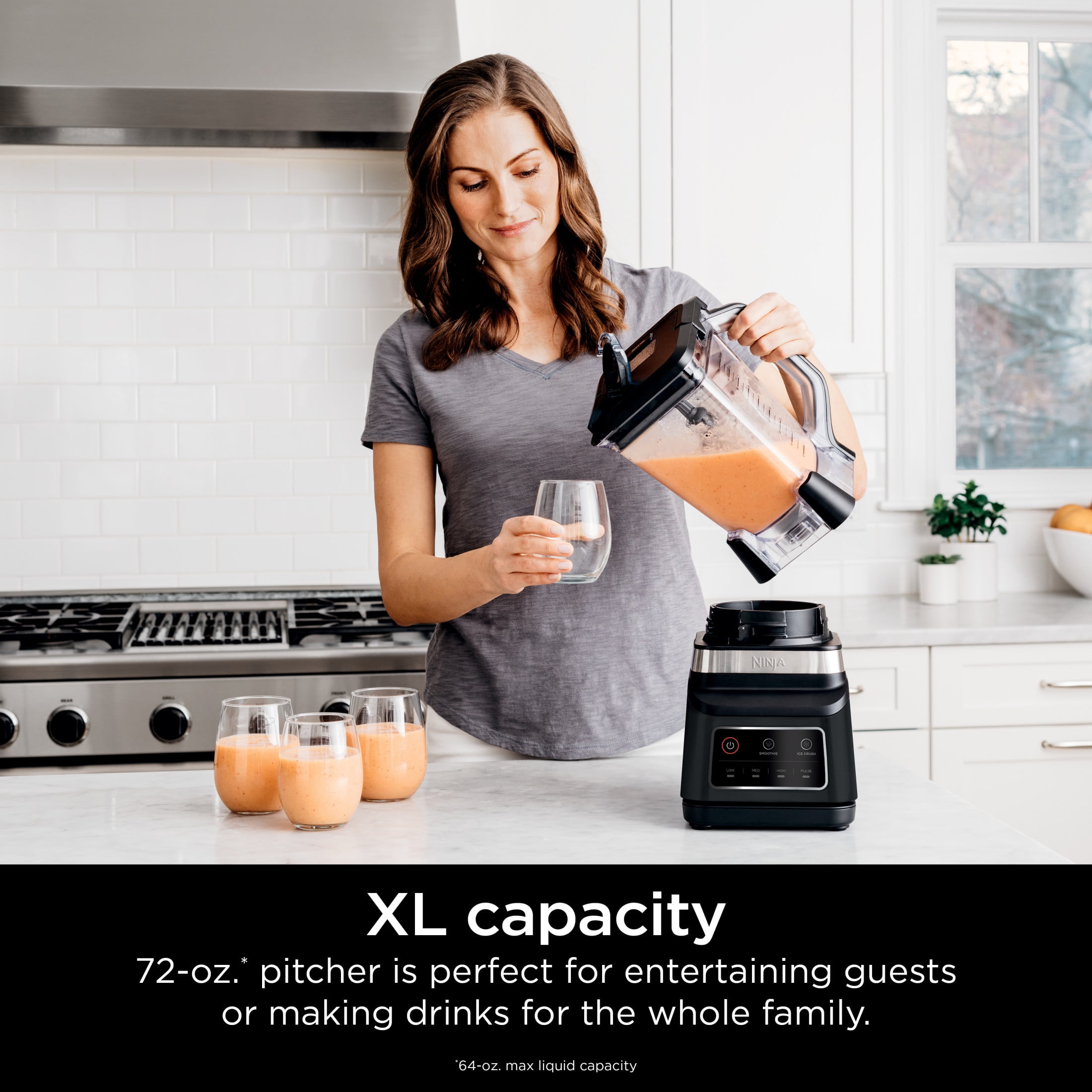 Ninja Professional Plus 72 Oz Blender  Smoothies  Ice Crush with 2 Auto iQ Preset Programs  1200W  BN700 Black