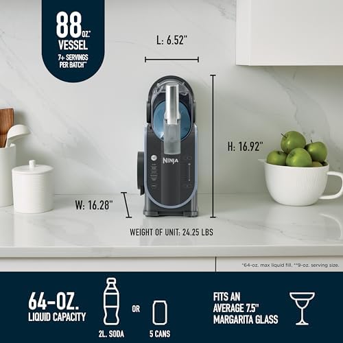 Ninja SLUSHi Frozen Drink & Slushie Machine with RapidChill Technology   88 oz  Easy Fill Vessel   5 Preset Programs   Make Margaritas  Frappés  & More   With Dishwasher Safe Parts   Black   FS301