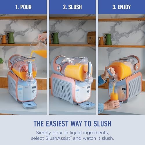 Ninja SLUSHi Max XXL Smart Frozen Drink Maker  Top Performance  Smart Technology  Party Size 150 Oz Capacity  No Ice Needed  6 Programs  Ideal Temp  Texture up to 12 Hours  Peach  FS605
