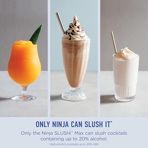 Ninja SLUSHi Max XXL Smart Frozen Drink Maker  Top Performance  Smart Technology  Party Size 150 Oz Capacity  No Ice Needed  6 Programs  Ideal Temp  Texture up to 12 Hours  Peach  FS605