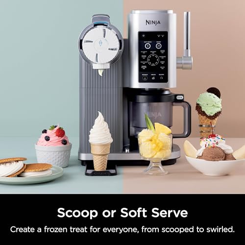 Ninja Swirl by CREAMi Ice Cream and Soft Serve Maker  Sorbet  Milkshake  Frozen Yogurt  Low Calories Program & More  13 in 1  Soft Serve Handle   2  CREAMi Swirl 16oz Pints  For Kids & ALL ages  NC701