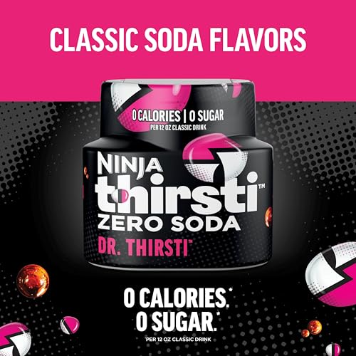 Ninja Thirsti Flavored Water Drops ZERO SODA Dr Thirsti Classic Soda Flavors Sparkling or Still Zero Calories Zero Sugar Makes 17 12oz drinks 3 Pack WCFDRPPAM