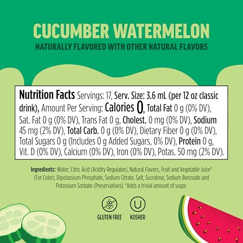 Ninja Thirsti Gotas de agua saborizadas, FRUITI CHILL Sandía Lima, sabor a fruta audaz, espumoso o sin gas, cero calorías, cero azúcar, hace 17, bebidas de 12 onzas, paquete de 3, WCFWTLIAM