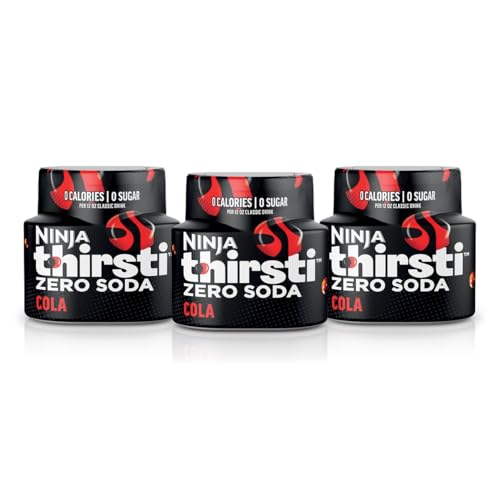 Ninja Thirsti Gotas de agua saborizadas, cero soda cola, sabores clásicos de soda, espumosos o sin gas, cero calorías, cero azúcar, hace 17, bebidas de 12 onzas, paquete de 3, WCFCOLAAM