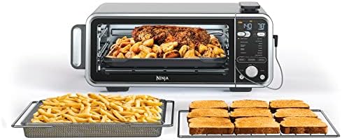 Ninja  Toaster Oven  Air Fryer  Thermometer  Toaster Oven Air Fryer Combo  Stainless Steel  Quick meals  Fries  Frozen Food  Air Fry  Dehydrate  Reheat  13 in 1 Less Oil  Flip Away Oven  Foodi  SP351
