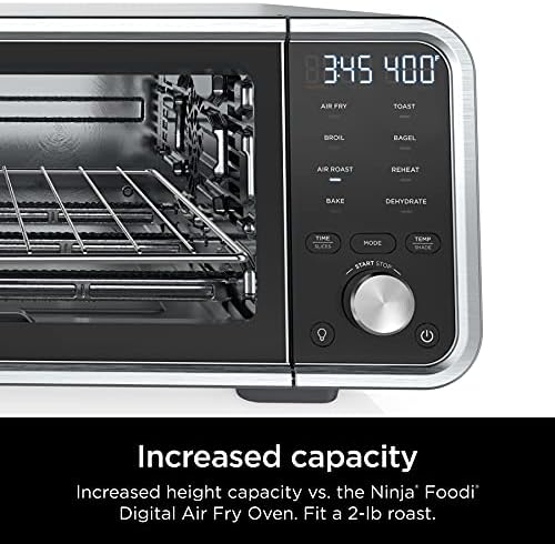 Ninja  Toaster Oven  Air Fryer  Thermometer  Toaster Oven Air Fryer Combo  Stainless Steel  Quick meals  Fries  Frozen Food  Air Fry  Dehydrate  Reheat  13 in 1 Less Oil  Flip Away Oven  Foodi  SP351