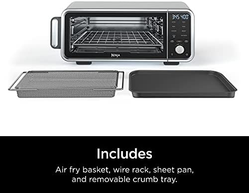 Ninja  Toaster Oven  Air Fryer  Thermometer  Toaster Oven Air Fryer Combo  Stainless Steel  Quick meals  Fries  Frozen Food  Air Fry  Dehydrate  Reheat  13 in 1 Less Oil  Flip Away Oven  Foodi  SP351