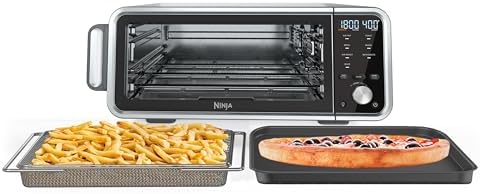 Ninja  Toaster Oven  Air Fryer  Thermometer  Toaster Oven Air Fryer Combo  Stainless Steel  Quick meals  Fries  Frozen Food  Air Fry  Dehydrate  Reheat  13 in 1 Less Oil  Flip Away Oven  Foodi  SP351