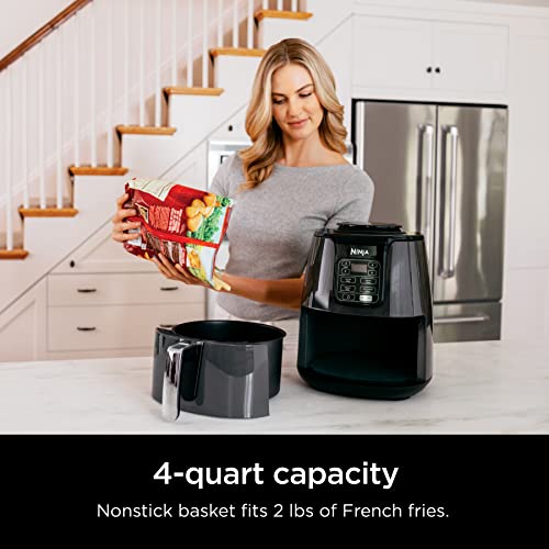 Ninja   Air Fryer   4 QT Capacity   4 in1 Roast  Crisp  Roast  Reheats  & Dehydrates   Dishwasher Safe Parts   Includes 20 Easy & Healthy Recipes   Compact   Grey   AF101