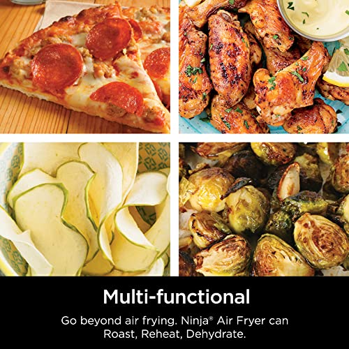 Ninja   Air Fryer   4 QT Capacity   4 in1 Roast  Crisp  Roast  Reheats  & Dehydrates   Dishwasher Safe Parts   Includes 20 Easy & Healthy Recipes   Compact   Grey   AF101