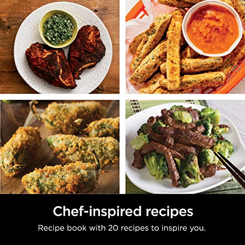 Ninja   Air Fryer   4 QT Capacity   4 in1 Roast  Crisp  Roast  Reheats  & Dehydrates   Dishwasher Safe Parts   Includes 20 Easy & Healthy Recipes   Compact   Grey   AF101