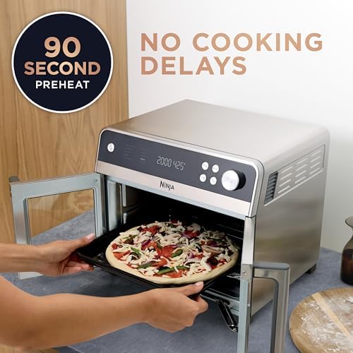 Ninja   French Door Premier Air fry Oven   10 in 1 functions   20 3 qt capacity   5 qt Air Fry Basket  Sheet Pan  Wire Rack  Broil Rack   PFAS free Cooking Surface  Dishwasher Safe Accessories   FO101