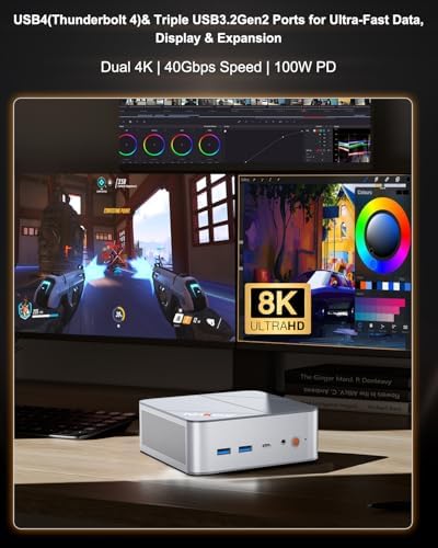 Ninkear L12Pro Gaming Mini PC  Intel i9 12900HK  14C/20T   32GB RAM  1TB SSD  Dual 2 5G LAN  Triple 8K UHD Display  WiFi 6E  BT5 2  HDMI/DP/Type C  PS3 Emulator Mini Desktop Computer for Business/Home