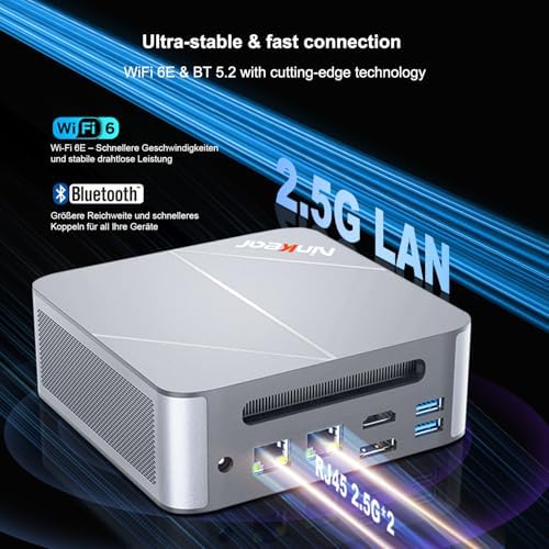 Ninkear L12Pro Gaming Mini PC  Intel i9 12900HK  14C/20T   32GB RAM  1TB SSD  Dual 2 5G LAN  Triple 8K UHD Display  WiFi 6E  BT5 2  HDMI/DP/Type C  PS3 Emulator Mini Desktop Computer for Business/Home