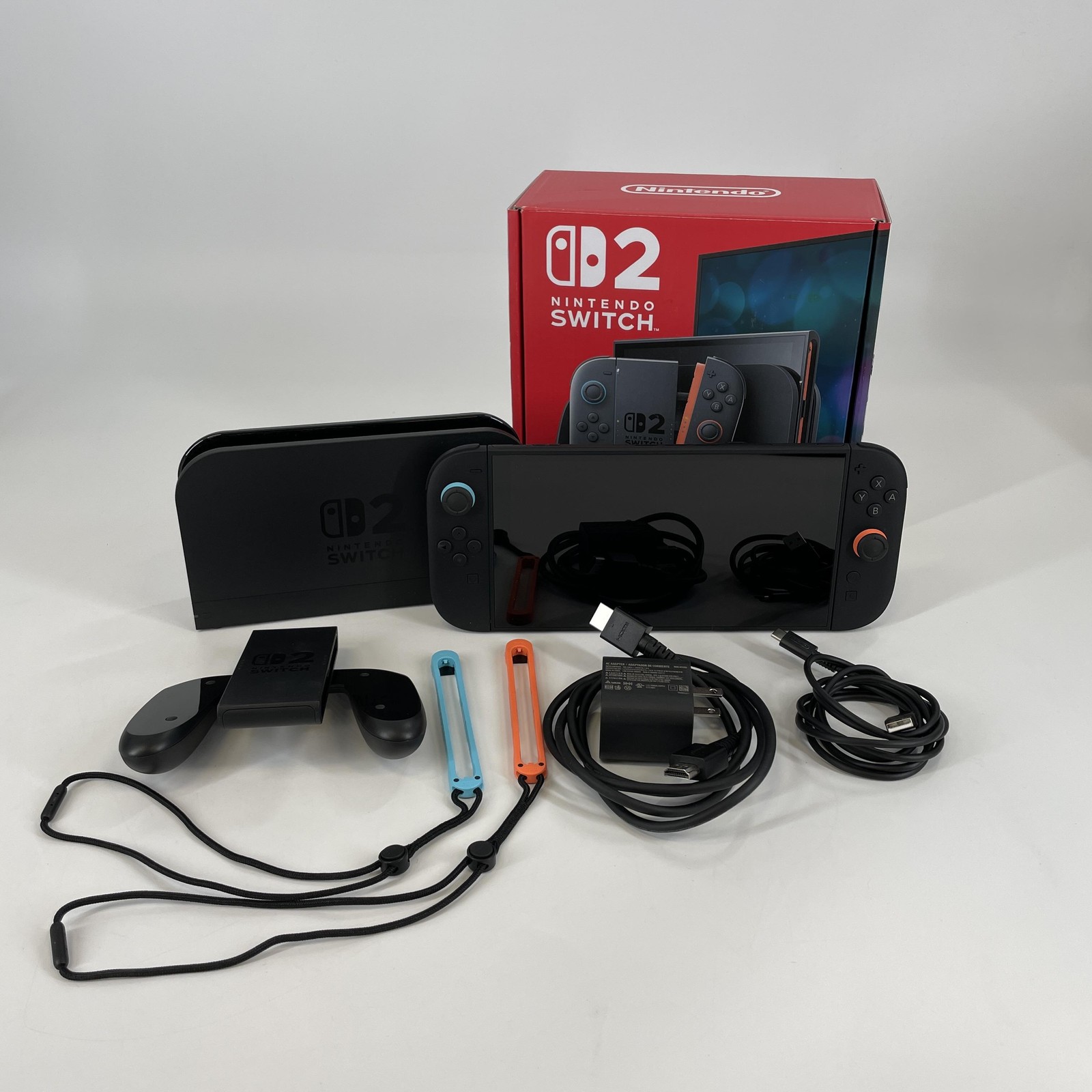 Nintendo Switch 2 Handheld Console Black 256GB w/ Controllers/Dock   Excellent