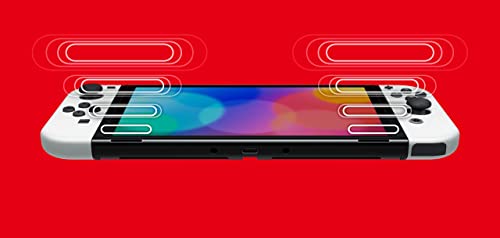 Nintendo Switch Console OLED Model with White Joy Con  7 inch 1280 x 720 OLED Touchscreen Display  Built in Speaker  WiFi  Bluetooth 4 1  Renewed 