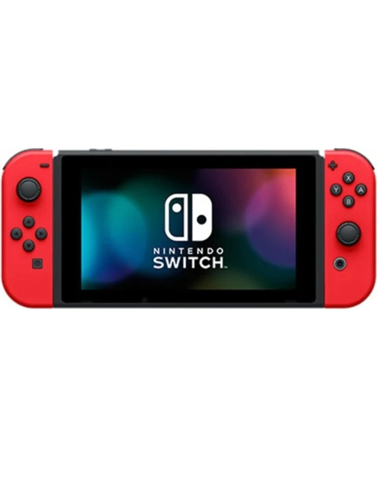 Nintendo Switch Console Black With Red Joy Cons 32GB   Very Good
