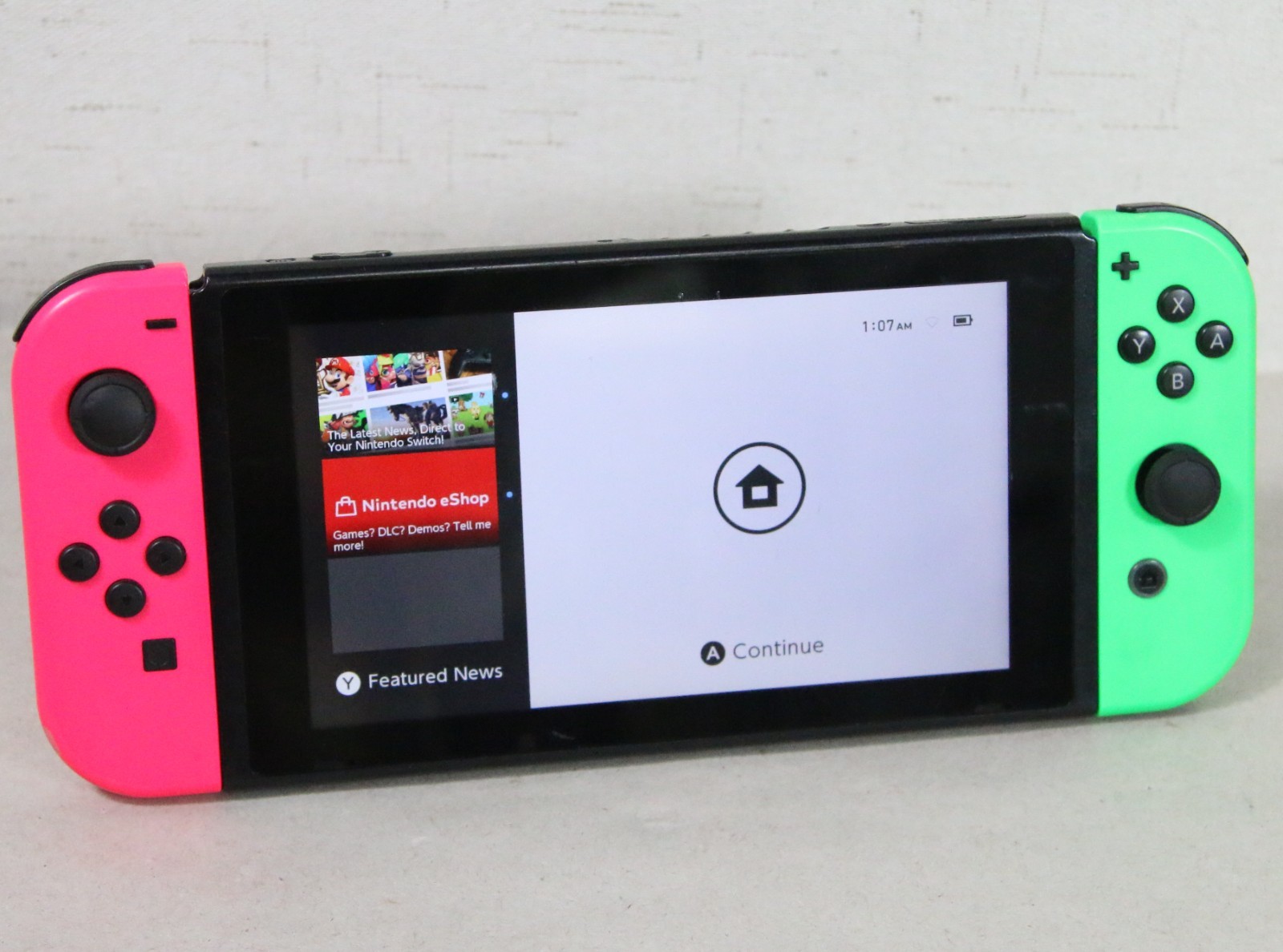 Nintendo Switch Video Game Console Only HAC 001  01  Pink/Green   Free Shipping