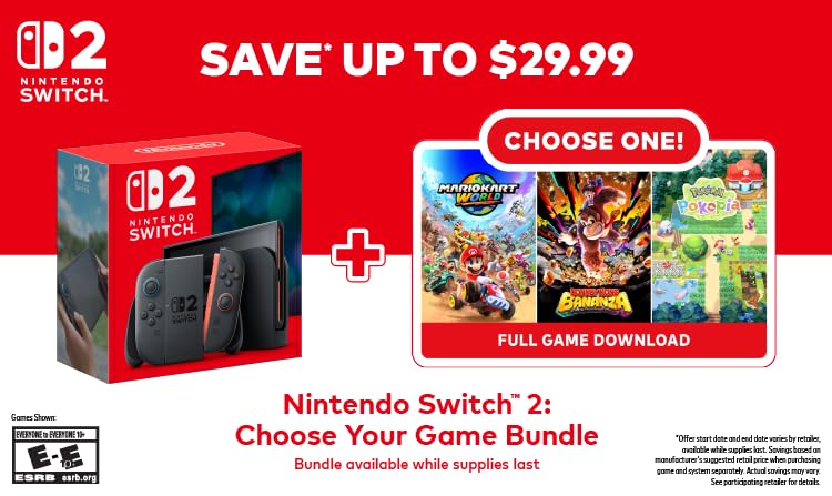 Nintendo Switch  2  Choose Your Game Bundle