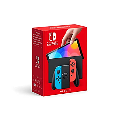 Nintendo Switch  OLED Model    Neon Blue/Neon Red  Renewed 