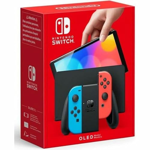 Nintendo Switch   OLED Model w/Neon Red & Neon Blue Joy Con