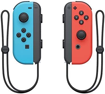 Nintendo Switch  with Neon Blue and Neon Red Joy Con   Renewed