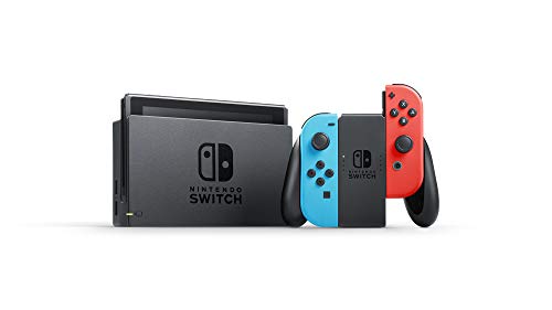 Nintendo Switch  with Neon Blue and Neon Red Joy Con 