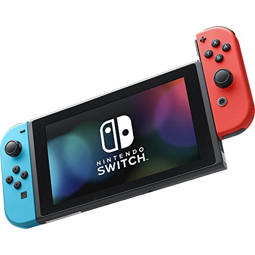 Nintendo Switch  with Neon Blue and Neon Red Joy Con   Renewed 