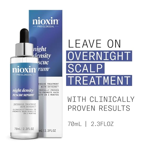 Nioxin Hair Fall Defense  Intensive Daily Leave In Treatment with Caffeine   Night Density Rescue Serum  Overnight Thickening  Night and Day Treatment   Bundle