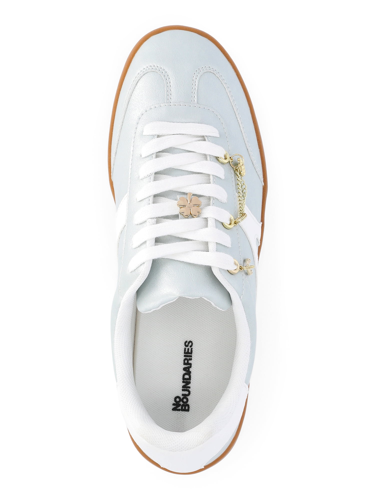 TALLA 7 - No Boundaries Lace Up Sport Sneakers with Removable Charms  Women s