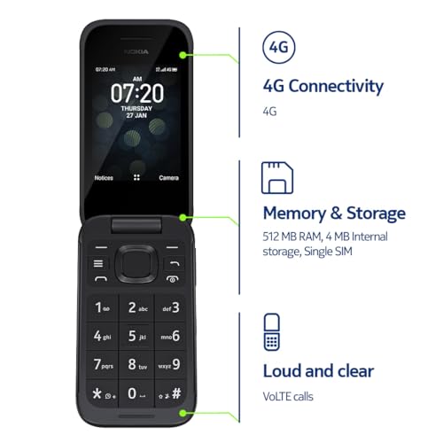 Nokia 2780 Flip   Unlocked   Universally Compatible with All Mobile Carriers   Black