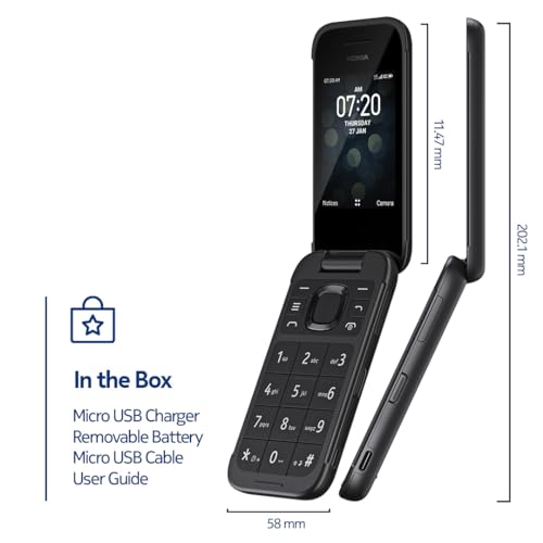 Nokia 2780 Flip   Unlocked   Universally Compatible with All Mobile Carriers   Black