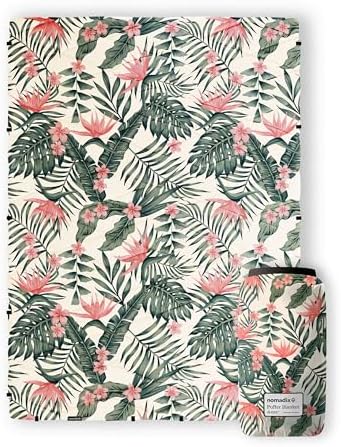 Nomadix Puffer Blanket   Water Resistant  Eco Friendly Insulated Blanket with Snaps for Camping  Beach  and Travel  Made from Recycled Materials