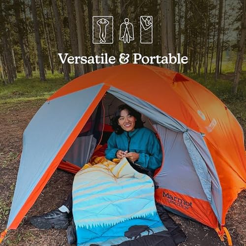 Nomadix Puffer Blanket   Water Resistant  Eco Friendly Insulated Blanket with Snaps for Camping  Beach  and Travel  Made from Recycled Materials