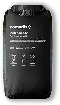 Nomadix Puffer Blanket   Water Resistant  Eco Friendly Insulated Blanket with Snaps for Camping  Beach  and Travel  Made from Recycled Materials