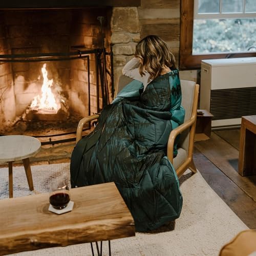 Nomadix Puffer Blanket   Water Resistant  Eco Friendly Insulated Blanket with Snaps for Camping  Beach  and Travel  Made from Recycled Materials