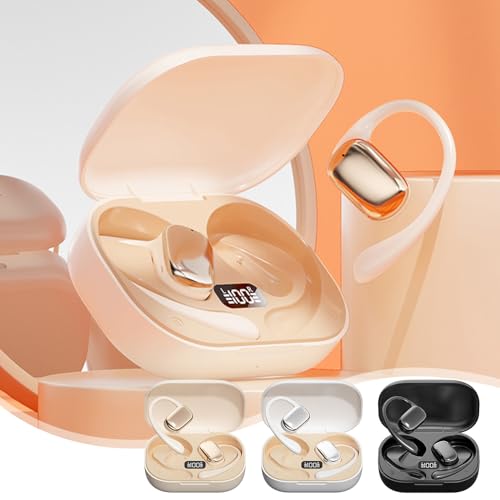 Non in Ear Bluetooth Bone Conduction Earphones   Hanging Type Wireless Headset Long Battery Life & HD Call Quality for Outdoor Sports