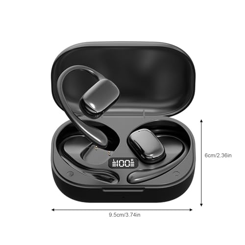 Non in Ear Bluetooth Bone Conduction Earphones   Hanging Type Wireless Headset Long Battery Life & HD Call Quality for Outdoor Sports