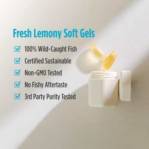 Nordic Naturals Ultimate Omega  Lemon Flavor   180 Soft Gels   1280 mg Omega 3   High Potency Fish Oil with EPA & DHA   Promotes Brain & Heart Health   Non GMO   90 Servings