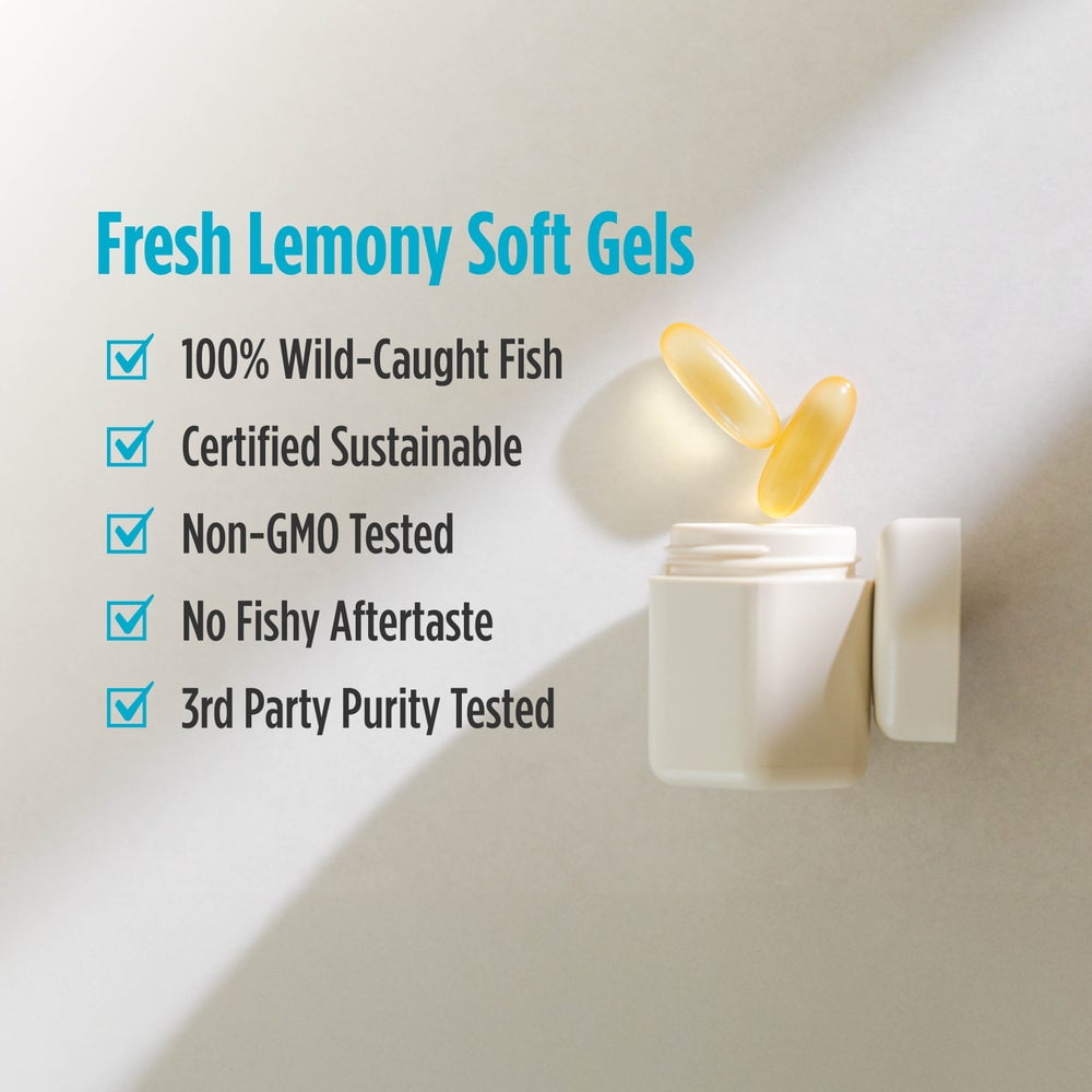 Nordic Naturals Ultimate Omega Softgels  Lemon  1280 mg  Fish Oil  210 Ct