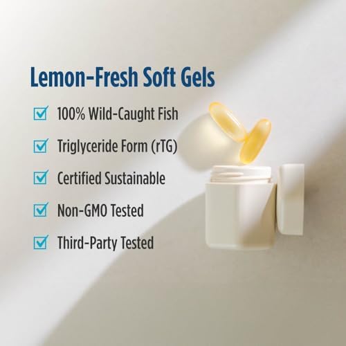 Nordic Naturals Ultimate Omega 2X  Lemon Flavor   120 Soft Gels   2150 mg Omega 3   High Potency Fish Oil with EPA & DHA   Promotes Brain & Heart Health   Non GMO   60 Servings