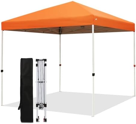 Northroad 10x10ft Pop Up Canopy  Popup Outdoor Canopy Tent with Wheeled Carrying Bag Portable Gazebo Shelter for Patio Deck Garden Beach Purple 