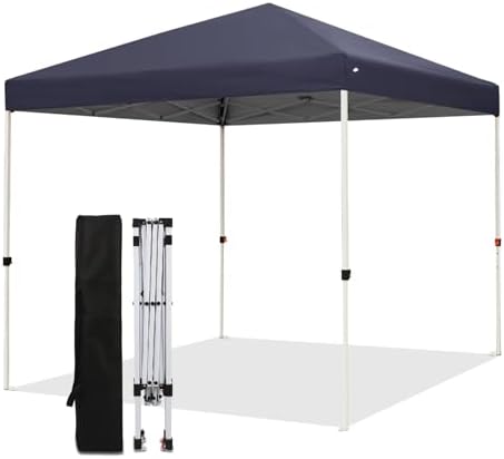 Northroad 10x10ft Pop Up Canopy  Popup Outdoor Canopy Tent with Wheeled Carrying Bag Portable Gazebo Shelter for Patio Deck Garden Beach Purple 