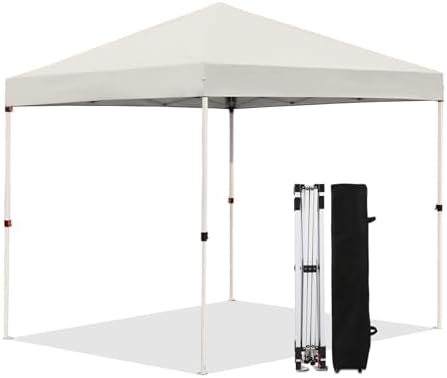 Northroad 10x10ft Pop Up Canopy  Popup Outdoor Canopy Tent with Wheeled Carrying Bag Portable Gazebo Shelter for Patio Deck Garden Beach Purple 