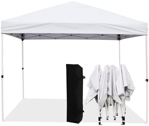 Northroad 10x10ft Pop Up Canopy  Popup Outdoor Canopy Tent with Wheeled Carrying Bag Portable Gazebo Shelter for Patio Deck Garden Beach Purple 