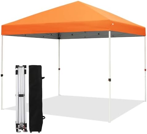 Northroad 10x10ft Pop Up Canopy  Popup Outdoor Canopy Tent with Wheeled Carrying Bag Portable Gazebo Shelter for Patio Deck Garden Beach Purple 