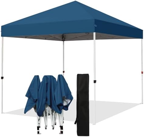 Northroad 10x10ft Pop Up Canopy  Popup Outdoor Canopy Tent with Wheeled Carrying Bag Portable Gazebo Shelter for Patio Deck Garden Beach Purple 